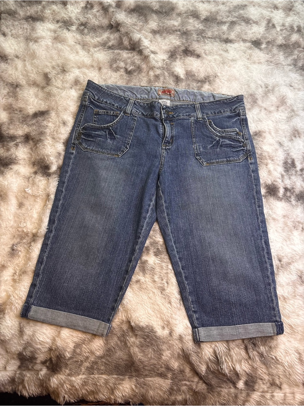 NOBO Dark Blue Cropped Denim Capris